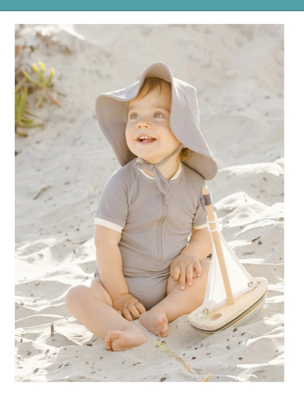 QUINCY MAE ZIP RASHGUARD ONE-PIECE LAGOON  ~ Size 18-24M